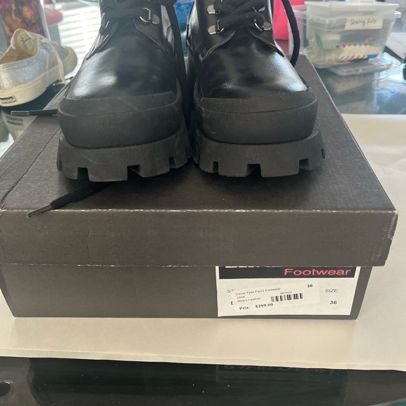 Brand new David Tyler black combat boots - Picture 5 of 5